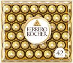 Ferrero Rocher Chocolates Gift Box for Christmas 42 Pieces - Milk Chocolate and Hazelnuts - Gifts, Sharing, Special Occasions - (525g)